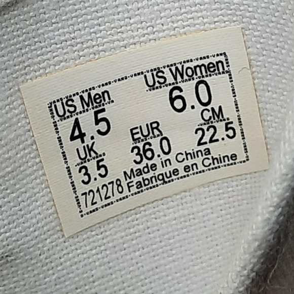 NWT! Vans White Canvas Size 6 - Picture 4 of 4